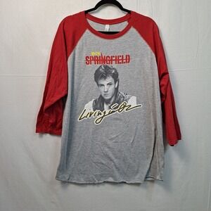 Vintage Rick Springfield Living In Oz World Tour 1983 Shirt 2X XXL raglan